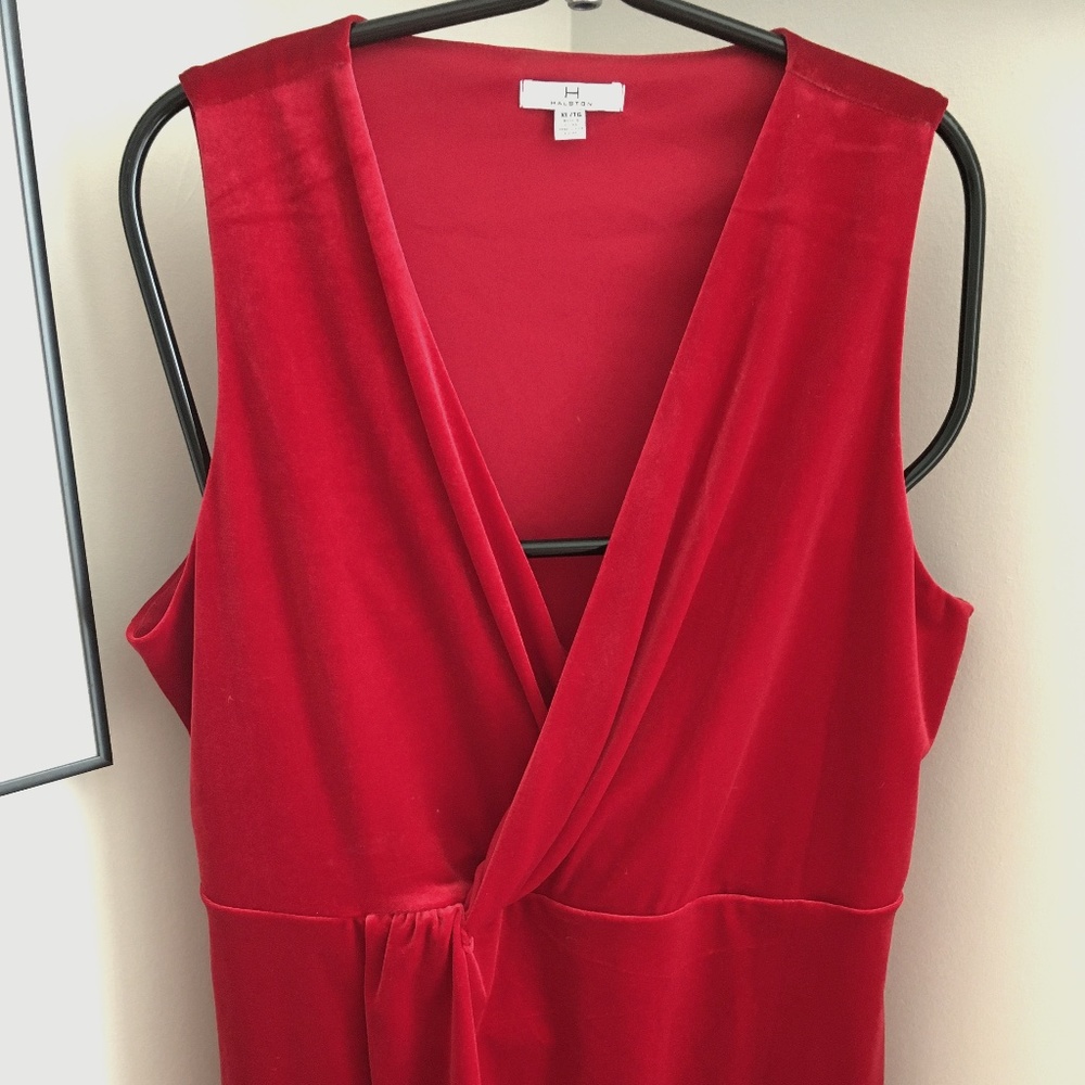 Lipstick Red Halston Top